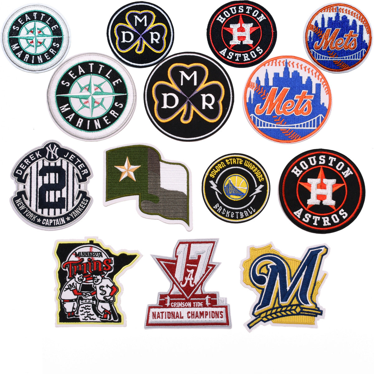 Wholesale Patch Cloth Sticker Baseball Team Round LetterSticker